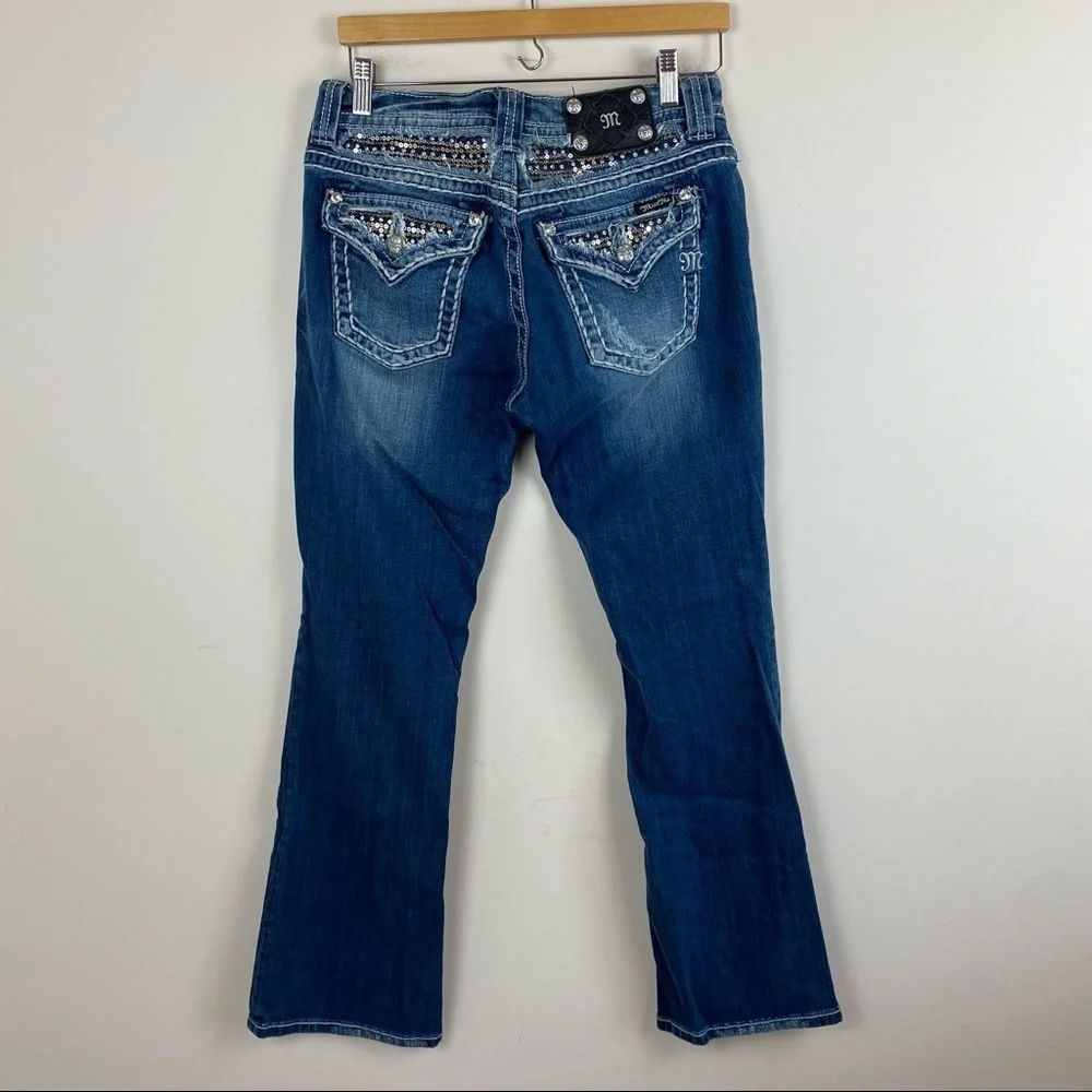 Miss Me Low Rise Embellished Easy Boot Cut Jeans - Picture 5 of 6